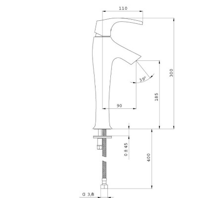 JACOB DELAFON Symbol E19774-CP смеситель для раковины, хром