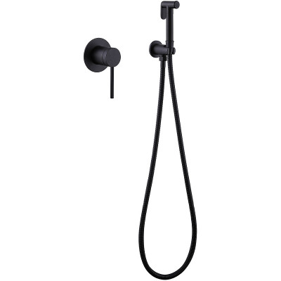Гигиенический душ со смесителем Abber Emotion AF8825B черный матовый