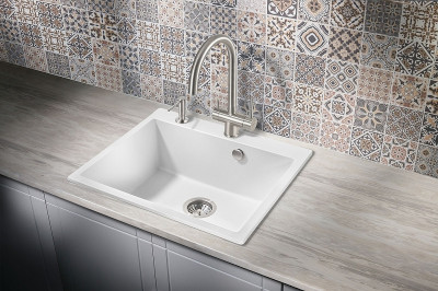 Мойка для кухни Milacio Murcia 60 Cuarzo MC.77012 белая ис-ный камень прямоугольная