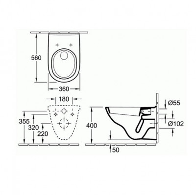 Villeroy&Boch O.novo 5660H101 унитаз с сиденьем, белый