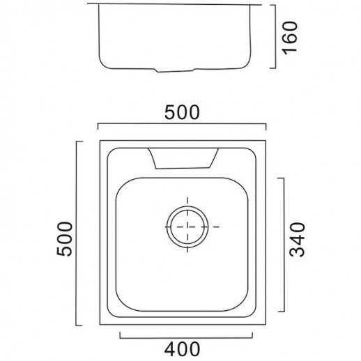 Кухонная мойка Haiba 50 HB5050-06 (нерж сталь) полированная