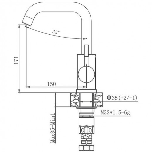 Смеситель для кухни Haiba HB72304-4 (нерж сталь)