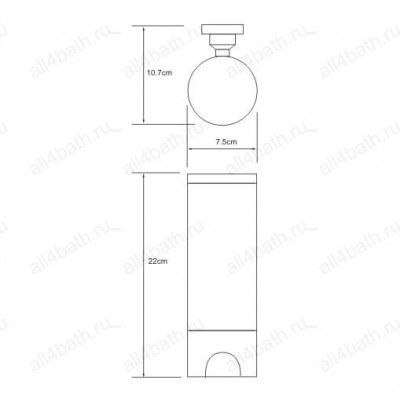 WasserKRAFT K-1079 диспенсер для ватных дисков настенный, хром