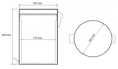 Мусорное ведро Bemeta White 104315014 белое матовое