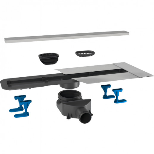 Душевой лоток Bettoserb Frameless Line 55 13701230 с решеткой хром матовый / под плитку