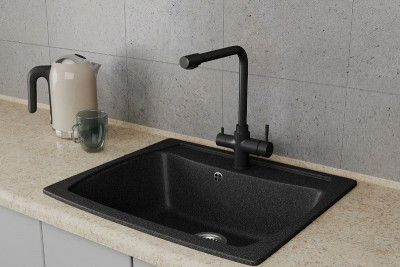 Кухонный смеситель Rush MS9035-33Black черный