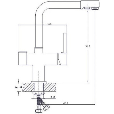 Кухонный смеситель Rush MS9035-33Black черный