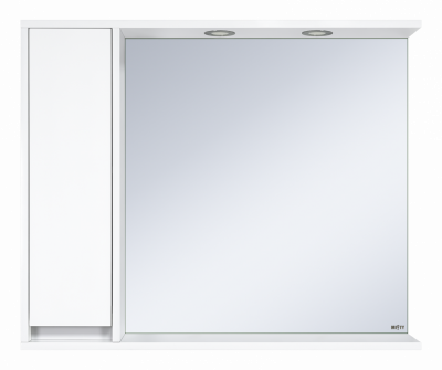 Зеркальный шкаф Misty Алиса - 90 белый левый Э-Али04090-01Л