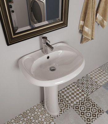 Раковина подвесная Santeri Воротынский 55 1.3111.7.S00.10B.0 белая прямоугольная