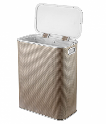 Geralis RBH-B Ромб корзина для белья темная, кант хром, стандарт