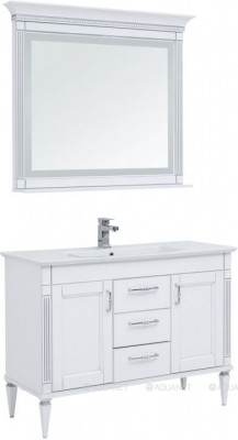 Комплект мебели для ванной Aquanet Селена 120 белый/серебро (00233127)