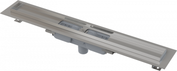 Водоотводящий желоб с порогами для перфорированной решетки, вертикальный сток AlcaPlast APZ1101-750