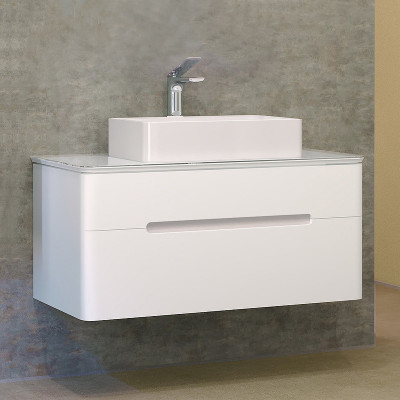 Тумба под раковину Jorno Bosko 100 Bos.01.100/P/W подвесная белая