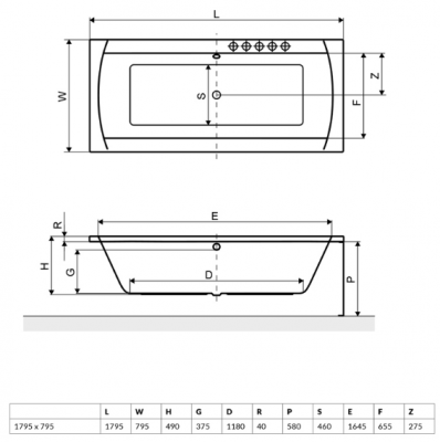 Excellent AQUARIA Lux ванна акриловая 180х80 см, белая
