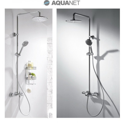 Bravat Waterfall F639114C-A-RUS душевая стойка с термостатом и изливом, хром