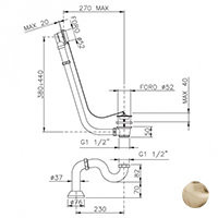 Nicolazzi 5564 BZ слив-перелив для ванны, бронза
