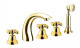 Смеситель на борт ванны Webert Armony AM730401010 вентильный, золото  (AM730401010)