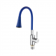 Смеситель для кухни с гибким изливом FASHUN A4053+B11, хром/синий  (A4053+B11)