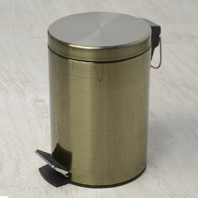 WasserKRAFT Exter К-645 ведро с педалью 5L, светлая бронза