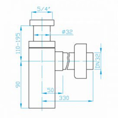 Сифон для раковины PlastBrno EMCR004 хром