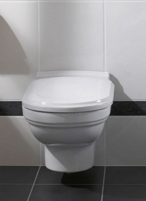 Сиденье с микролифтом Villeroy & Boch Hommage 8809S1R1 Alpin, белое/хром