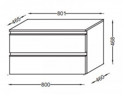 Комод подвесной в ванную Jacob Delafon Vox EB2061-RA-E15 чёрное дерево