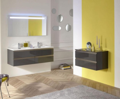 Комод подвесной в ванную Jacob Delafon Vox EB2061-RA-E15 чёрное дерево