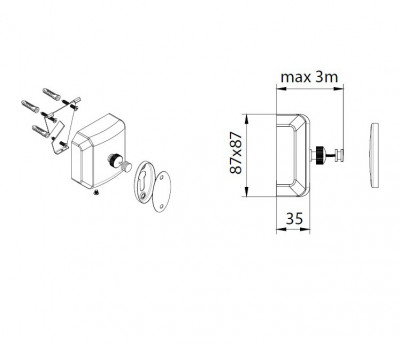 Fixen HOTEL FX-31025 шнур вытяжной для белья 3 м, хром