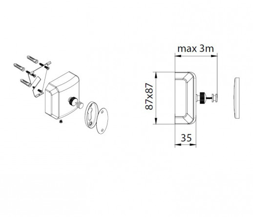 Fixen HOTEL FX-31025 шнур вытяжной для белья 3 м, хром