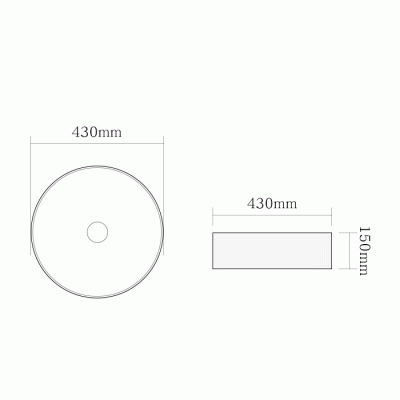 Раковина SantiLine 43 SL-7012 Декоративная Накладная Круглая