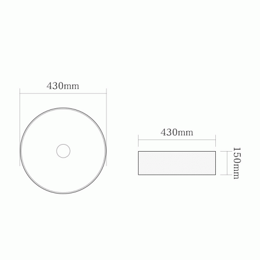 Раковина SantiLine 43 SL-7012 Декоративная Накладная Круглая