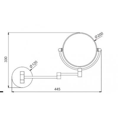 Rotpunkt зеркало косметическое светодиодное, бронза (142556-1208)