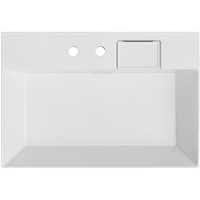 Раковина накладная Kerama Marazzi Logica 70 LO.wb.70.2 белая глянцевая прямоугольная