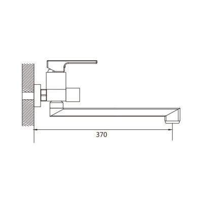 Смеситель для ванны Raffine F2296, хром