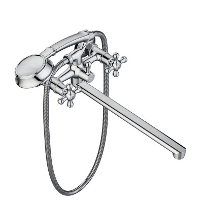 Смеситель для ванны Damixa Retro 239500000 универсальный хром с душевым гарнитуром