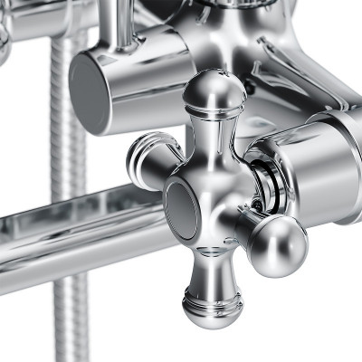 Смеситель для ванны Damixa Retro 239500000 универсальный хром с душевым гарнитуром