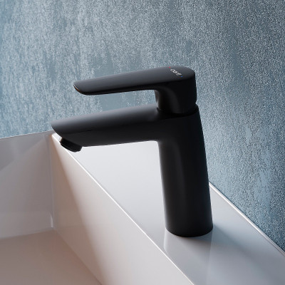 Смеситель для раковины Dorff Prime New D40102122 черный матовый однорычажный