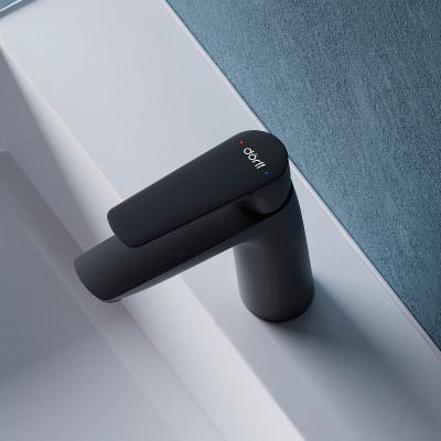 Смеситель для раковины Dorff Prime New D40102122 черный матовый однорычажный