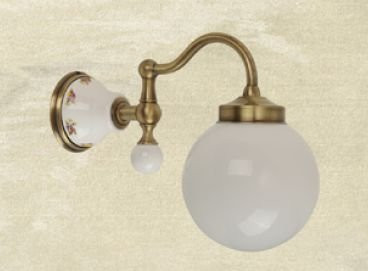 MIGLIORE Provance 17640 светильник настенный плафон шар, керамика с декором/бронза