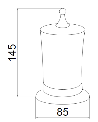 Boheme MEDICI 10626 косметическая банка настольная, бронза
