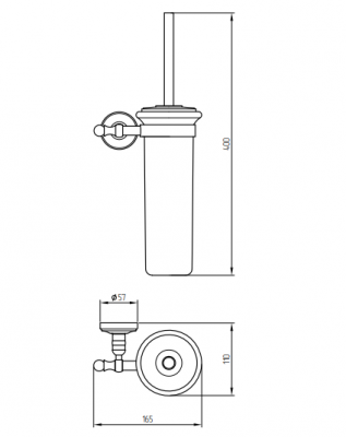 Ёршик настенный MIGLIORE Mirella 17169, керамика/бронза