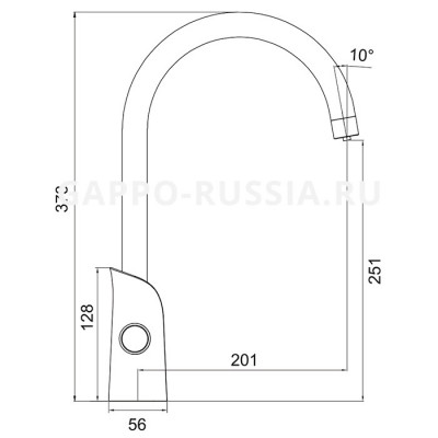 Смеситель для кухни со встроенным фильтром Gappo G03-6 однорычажный черный/хром (G4303-6)