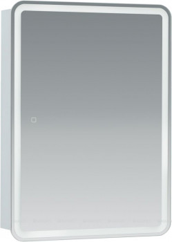 Зеркало-шкаф в ванную Aquanet Оптима 60 с LED подсветкой белый (00311860)