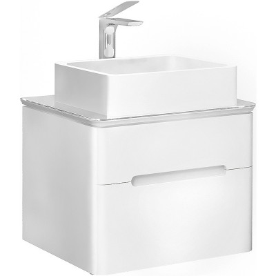 Тумба под раковину Jorno Bosko 60 Bos.01.60/P/W подвесная белая