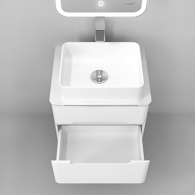 Тумба под раковину Jorno Bosko 60 Bos.01.60/P/W подвесная белая