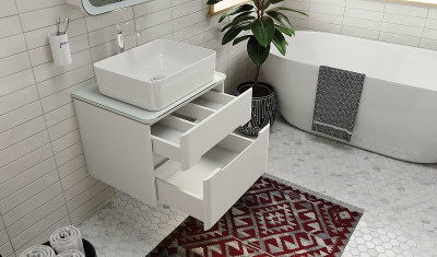 Тумба под раковину Jorno Bosko 60 Bos.01.60/P/W подвесная белая