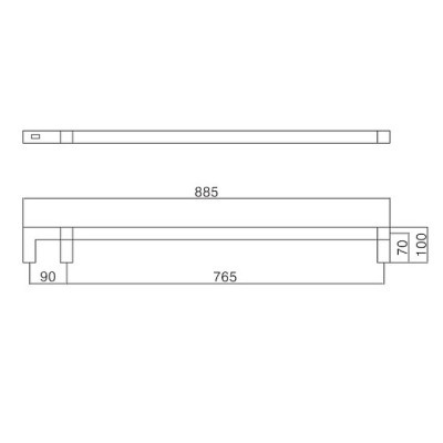 Электрический полотенцесушитель Margaroli Panorama 885x30мм латунь хром (666CRB-900)