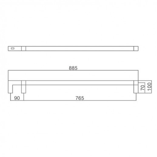 Электрический полотенцесушитель Margaroli Panorama 885x30мм латунь хром (666CRB-900)