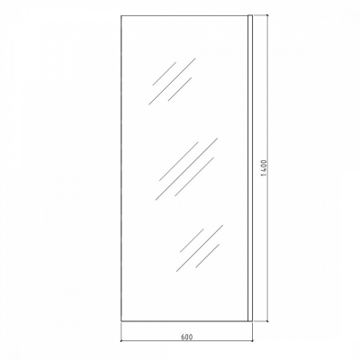 Шторка на ванну 60х140 см Maretti Marta MA41F6014099-560, профиль черный матовый