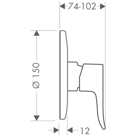 Hansgrohe Metris 31686000 смеситель для душа (внешняя часть), хром